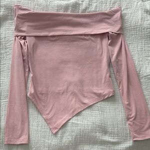 Chic Amazon Off-Shoulder Pink Blouse